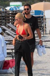 Sofia Richie in Bikini Top - Beach in Miami 09/23/2017