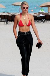 Sofia Richie in Bikini Top - Beach in Miami 09/23/2017