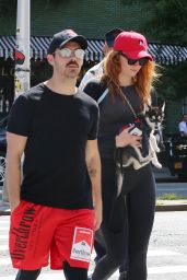 Sophie Turner With Joe Jonas and Their Puppy Porky in NYC 09/08/2017