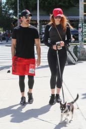 Sophie Turner With Joe Jonas and Their Puppy Porky in NYC 09/08/2017