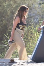 Vicky Pattison - Filming New TV Project on Beach in Marbella 09/15/2017