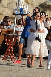 Alicia Vikander - Enjoying a Beach Party in Ibiza 10/14/2017
