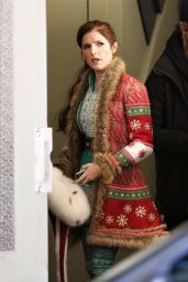 Anna Kendrick - Shoots a Scene for Christmas Feature 10/25/2017