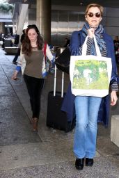 Annette Bening in Travel Outfit at LAX in Los Angeles 10/13/2017