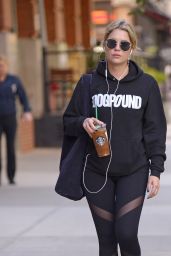 Ashley Benson - Grabbing a Starbucks Iced Coffee in Tribeca, NYC 10/20/2017