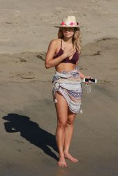 Ashley Hart in Bikini on the Beach in Malibu 10/26/2017