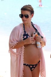 Coleen Rooney in Bikini - Shows Off Her Baby Bump at the Beach in Barbados 10/26/2017