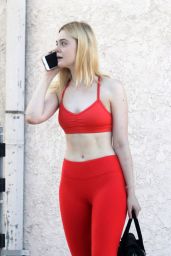 Elle Fanning - Hits the Gym in Studio City 10/28/2017