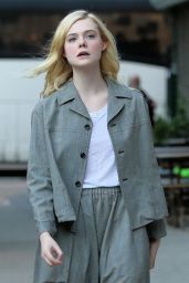 Elle Fanning - Leaves the Set of the Woody Allen Film in NYC 10/19/2017