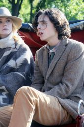 Elle Fanning - On the Set of Woody Allen Film in NYC 10/12/2017