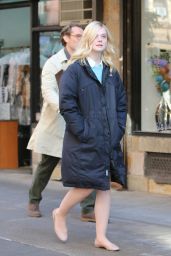 Elle Fanning - Woody Allen Film Set in NYC 10/18/2017