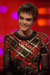 Emma Thompson, Claire Foy and Cara Delevingne - Graham Norton Show in London 10/26/2017