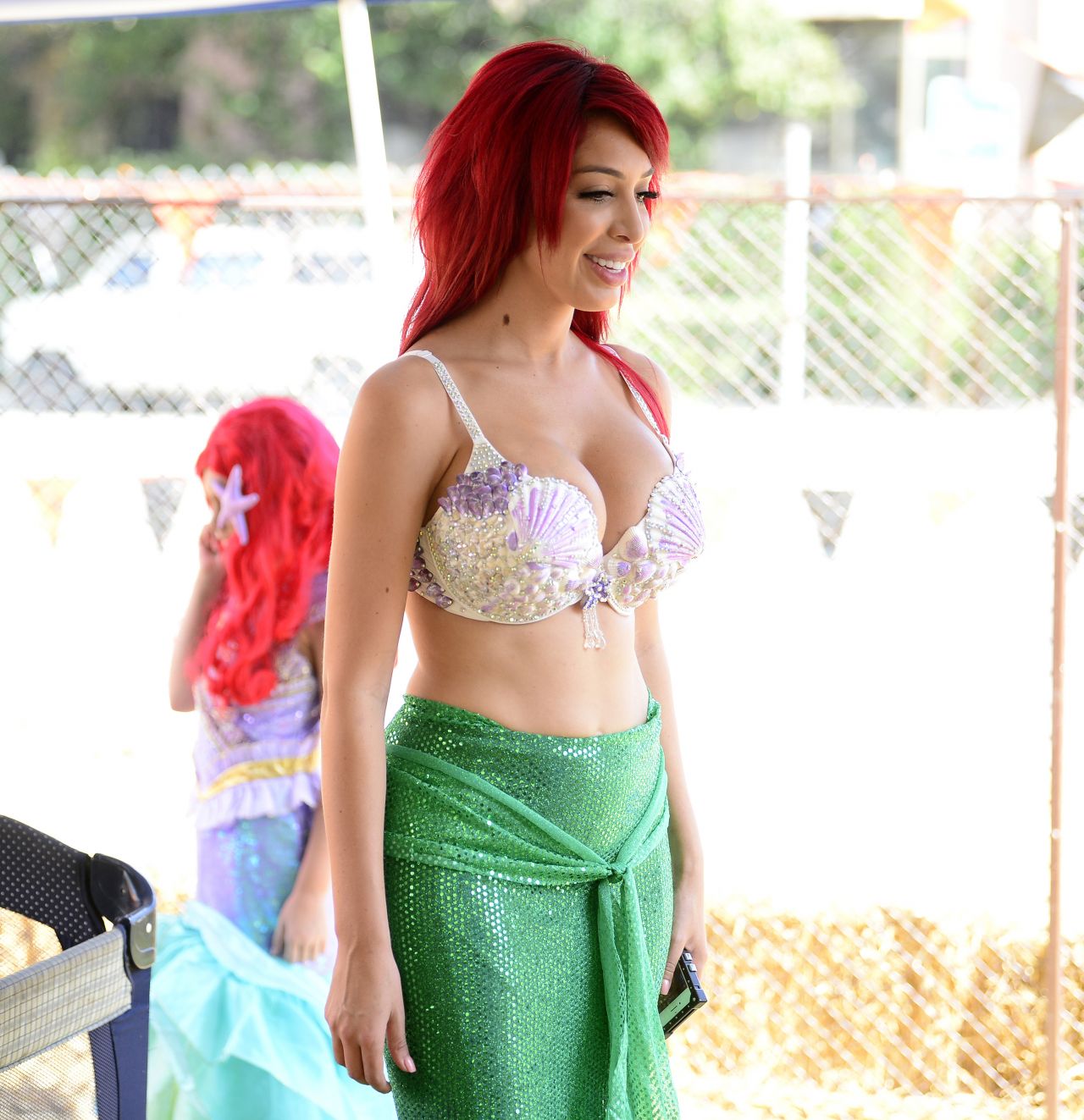 Farrah Abraham in Mermaid Costume at a Pumpkin Patch in Los Angeles 10/27/2...