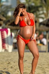 Ferne McCann in a Red Bikini - Holiday in Majorca 10/03/2017