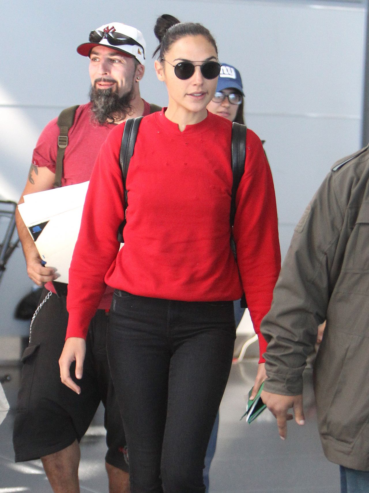 Gal Gadot in Travel Outfit - JFK Airport in New York 10/01/2017