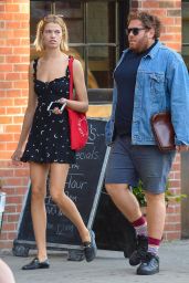 Hailey Clauson in Summer Mini Dress - Out in NYC 10/05/2017