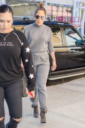 Jennifer Lopez Street Style - Arriving at a Studio in New York 10/19/2017