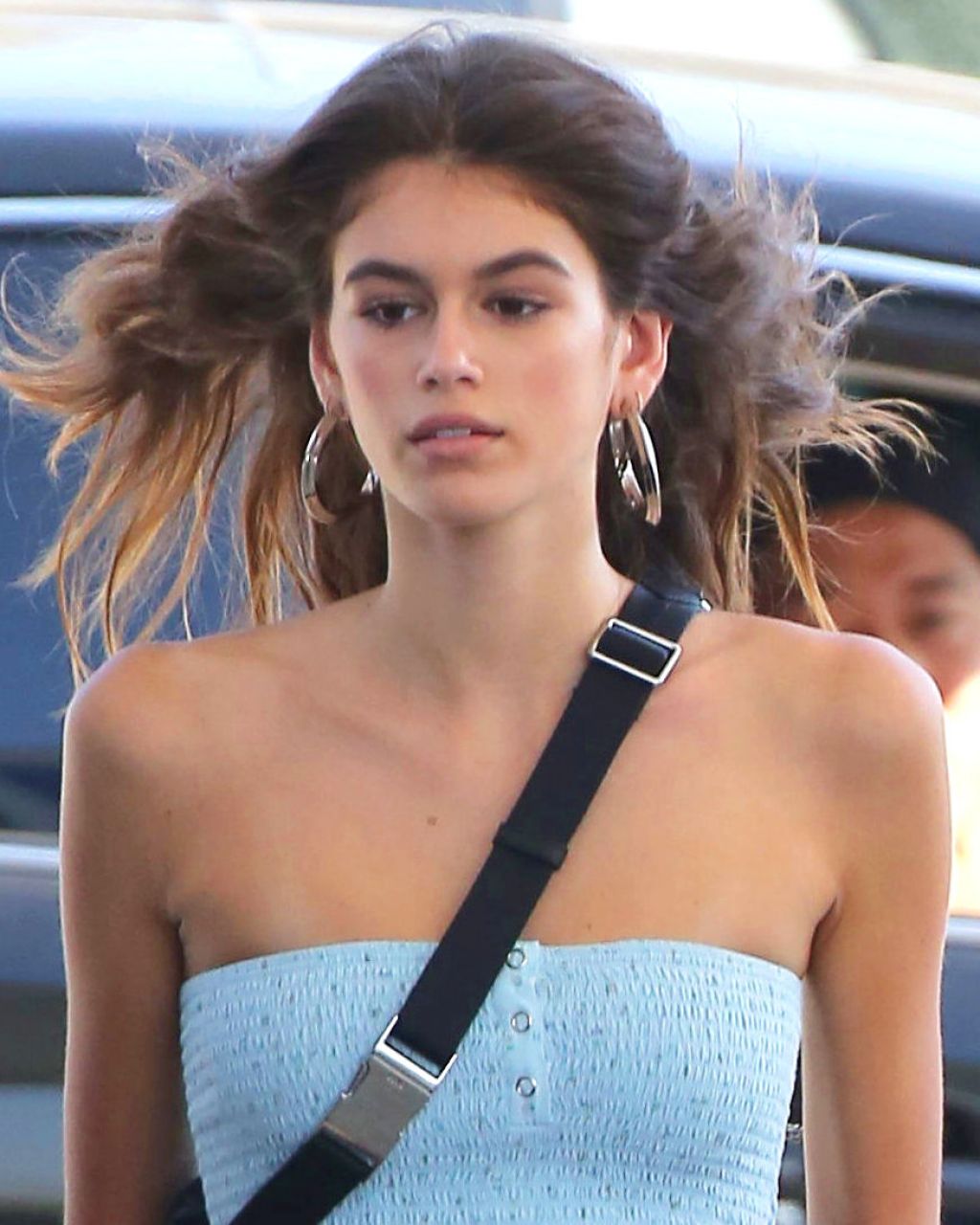 Kaia Gerber in Jeans Shorts - Malibu 10/14/2017