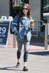 Lily Collins - Gets Some Coffee and Grocery in Beverly Hills 10/08/2017