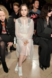 Lily Collins - Givenchy Fashion Show in Paris, PFW 10/01/2017