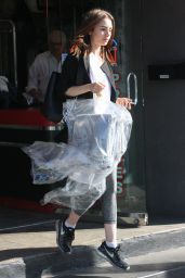 Lily Collins Picks up Her Dry Cleaning - West Hollywood 10/11/2017