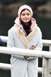 Lucy Hale on the Set of "Life Sentence" in Vancouver 10/11/2017