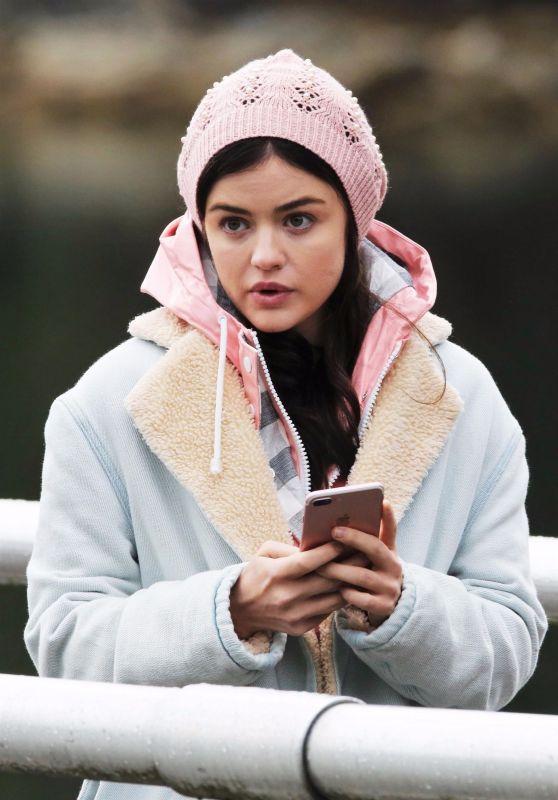 Lucy Hale on the Set of "Life Sentence" in Vancouver 10/11/2017
