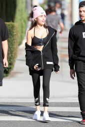 Madison Beer in Tights - Santa Monica Blvd in West Hollywood