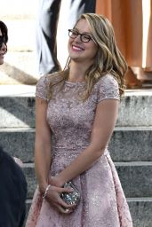 Melissa Benoist - On the Set of "Supergirl" in Vancouver 10/11/2017