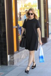 Mena Suvari in a Black Mini Dress - Beverly Hills 10/26/2017