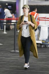 Minka Kelly in Travel Outfit - LAX Airport in Los Angeles 10/29/2017