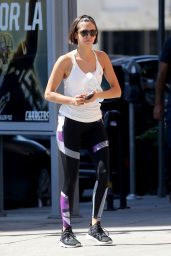 Nina Dobrev in Workout Gear - Outside a Gym in LA 10/06/2017