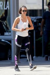 Nina Dobrev in Workout Gear - Outside a Gym in LA 10/06/2017