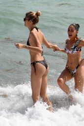 Olivia Culpo & Devon Windsor - Bikini Photoshoot on Miami Beach 10/20/2017