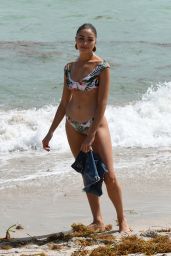 Olivia Culpo & Devon Windsor - Bikini Photoshoot on Miami Beach 10/20/2017