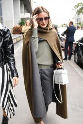 Olivia Palermo Style - Leaving Giambattista Valli Fashion Show in Paris 10/02/2017