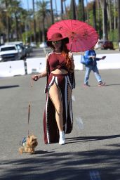 Phoebe Price - Eats Donuts and Waking Her Dog in Beverly Hills 10/21/2017