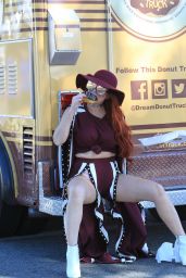 Phoebe Price - Eats Donuts and Waking Her Dog in Beverly Hills 10/21/2017
