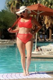 Phoebe Price in Bikini - Poses at the Pool in Palm Springs 10/03/2017