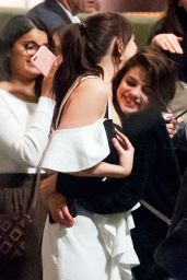 Selena Gomez - Giving  Dakota Johnson a Hug in NYC 10/03/2017