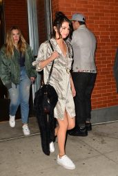Selena Gomez in a Silk Dress - NYC 10/17/2017