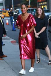 Tracee Ellis Ross - Arrives For "The Late Show With Stephen Colbert" in New York City 10/10/2017