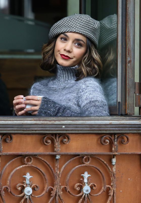 Vanessa Hudgens - Filming a Scene For "Second Act" in NYC 10/26/2017