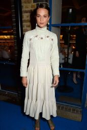 Alicia Vikander Celebrates the December Issue of British Vogue at the River Cafe in London 11/07/2017