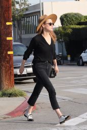 Amber Heard Casual Style - Leaves Cafe Gratitude in West Hollywood 11/10/2017