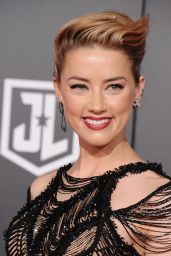 Amber Heard – “Justice League” Red Carpet in Los Angeles