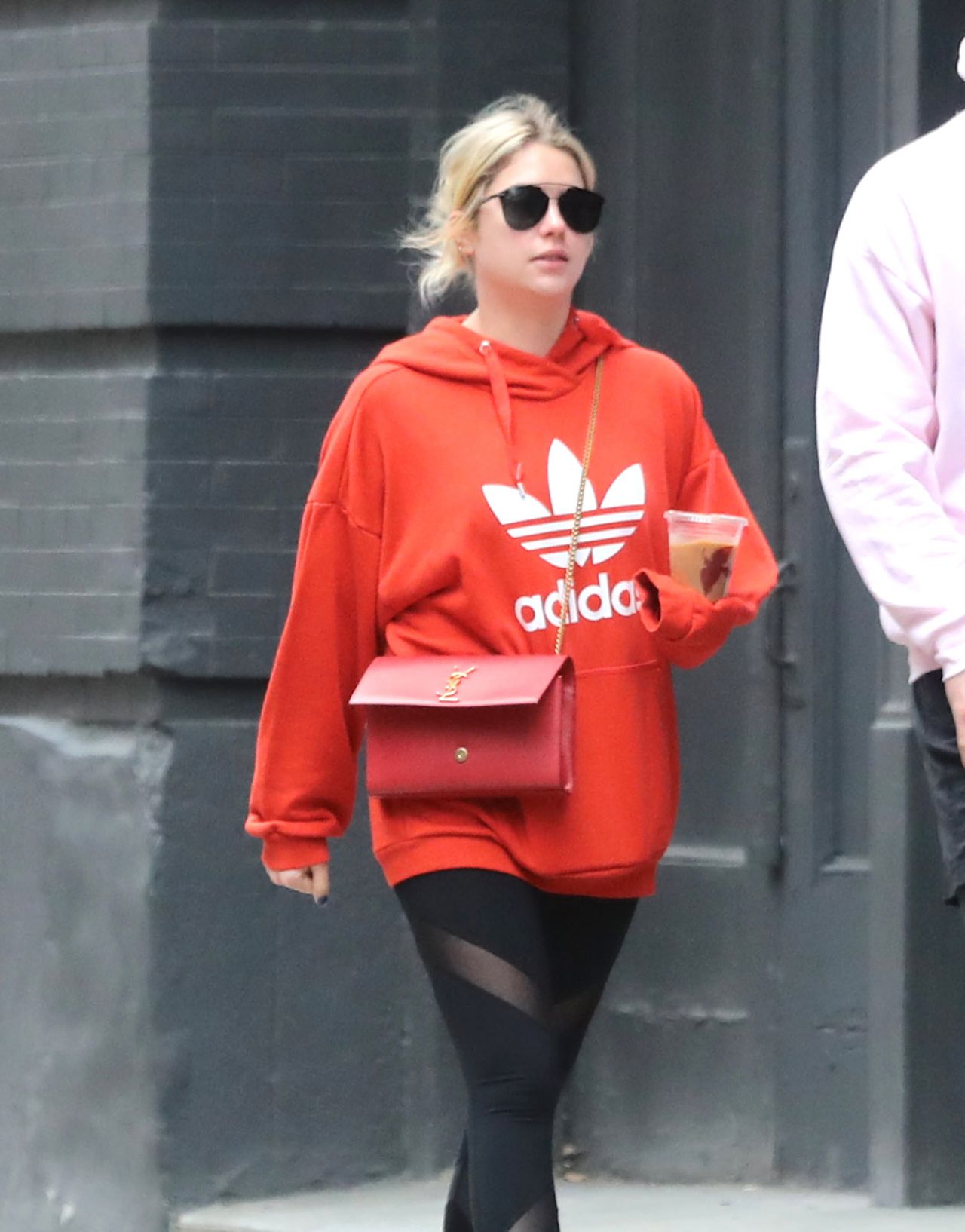 Ashley Benson With Her Personal Trainer - NYC 11/08/2017 • CelebMafia