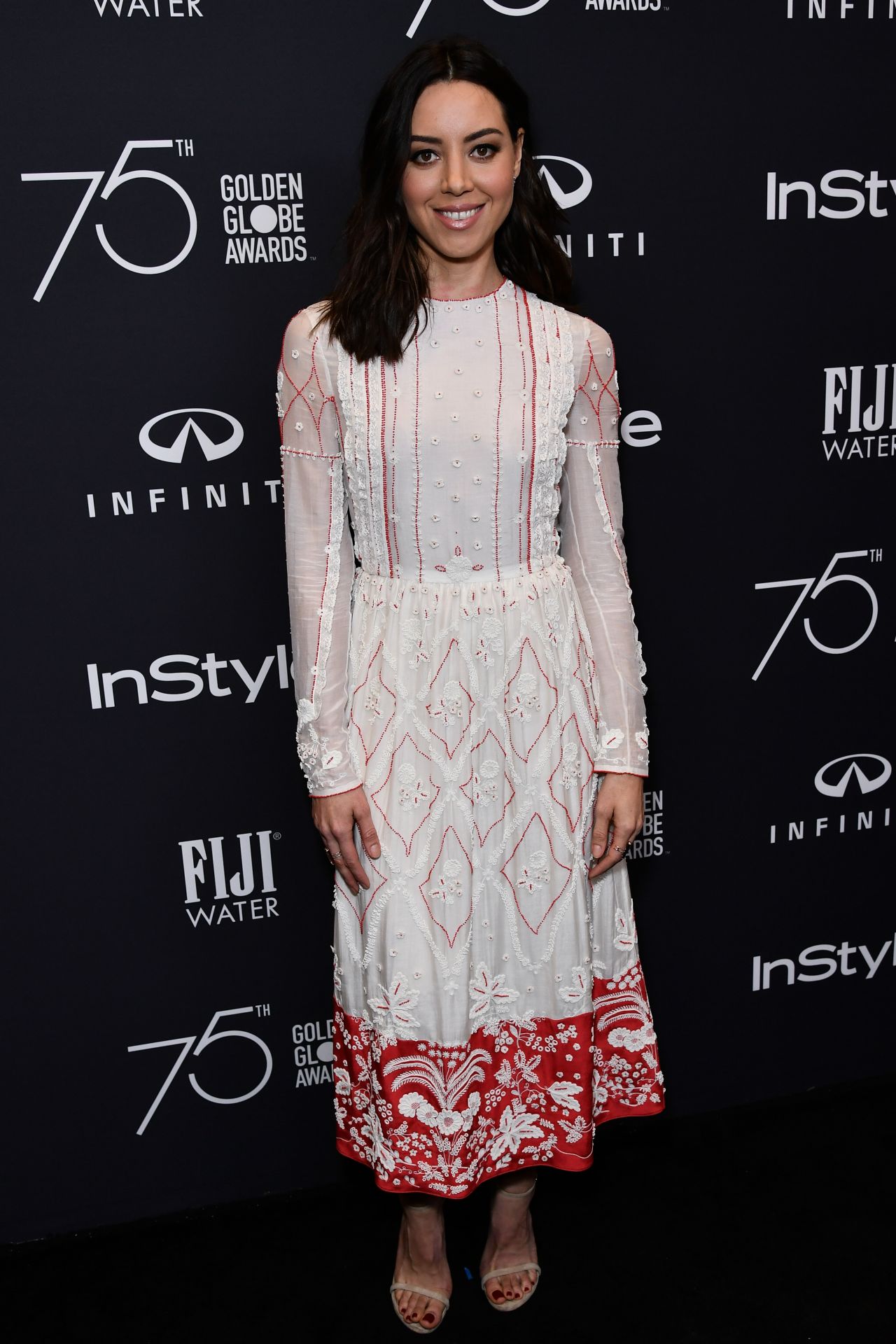 Aubrey Plaza – HFPA and InStyle Celebrate Golden Globe Season in Los