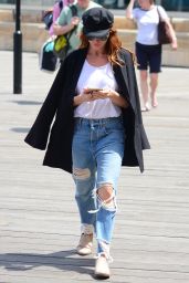 Brittany Snow in Ripped Jeans - Out in Sydney, Australia