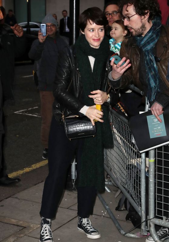 Claire Foy - Arrives at "BBC Radio Two" Studios in London 11/24/2017